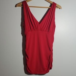 CAbi Red Tank Top V Neck and Back Medium S…